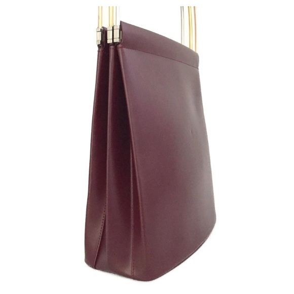 Authentic Cartier Trinity Leather Hand Bag Bordeaux - Picture 5 of 16